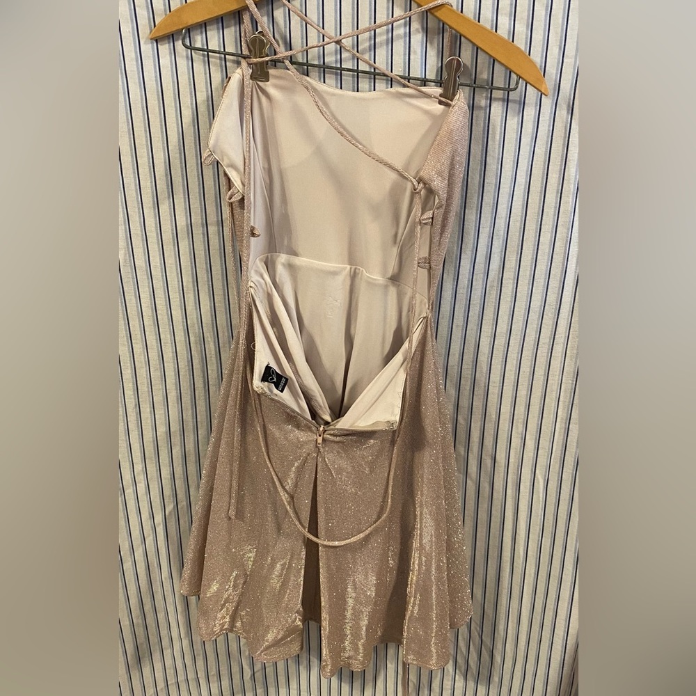 Windsor sparkly champagne homecoming dress